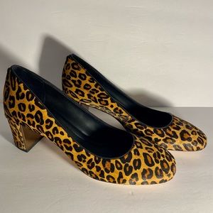 Donald J. Pliner Leopard Calf Heels 8.5
